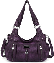 Load image into Gallery viewer, Large Purses and Handbags for Women Washed Faux Leather Crossbody Hobo Satchel Shoulder Handbag Tote Purse
