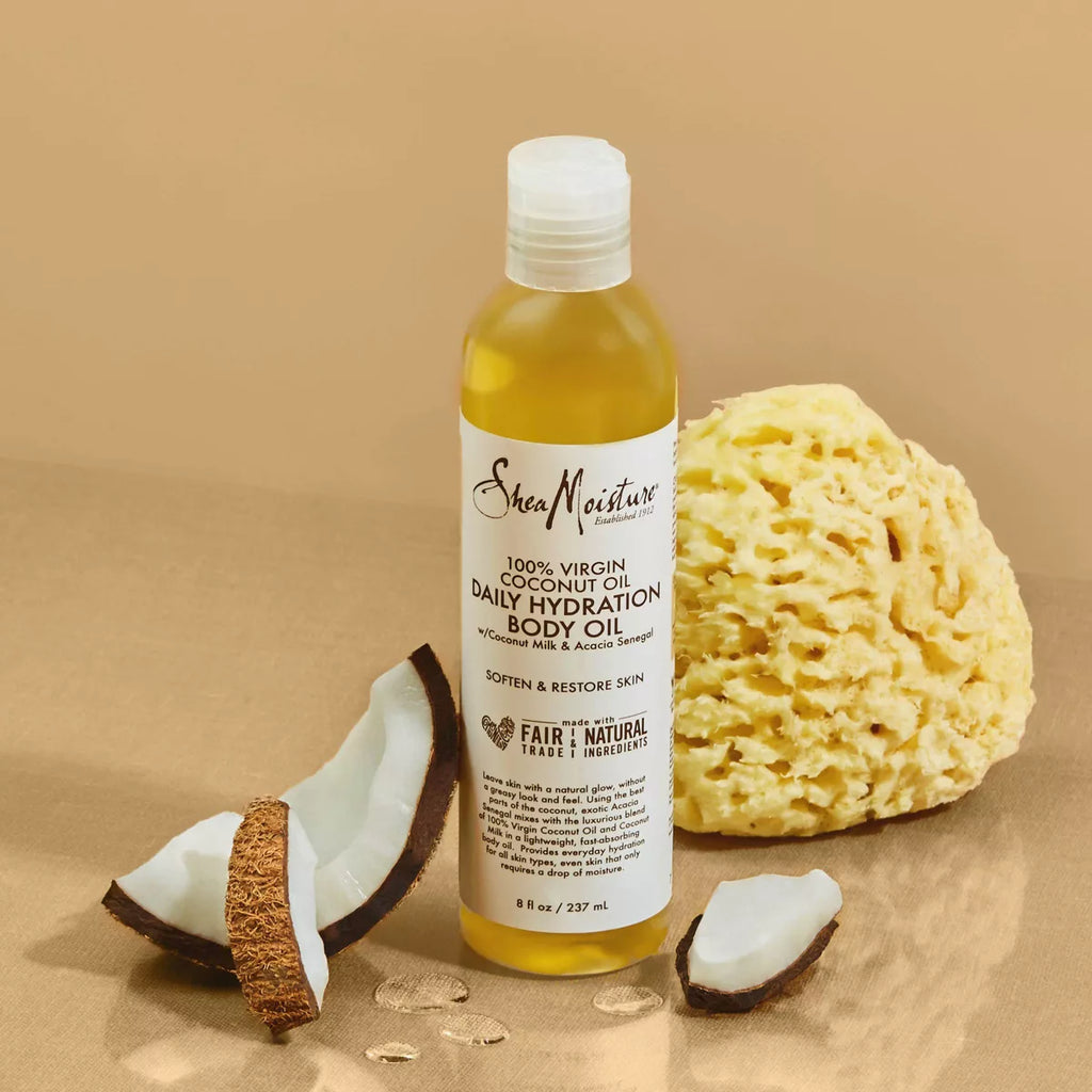 Sheamoisture Daily Hydration Coconut Body Oil - 8 Fl Oz: Whole Body Application, Combination & Dry Skin, Paraben-Free