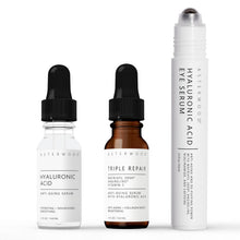 Load image into Gallery viewer, Skin Care Set - with Hyaluronic Acid &amp; Triple Repair Serums, under Eye Serum - Skincare Essentials - Hydrating, Moisturzing, Anti-Aging - Fragrance-Free
