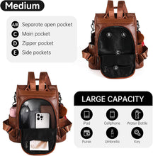 Load image into Gallery viewer, Women Backpack Purse PU Leather Anti-Theft Casual Shoulder Bag Fashion Ladies Satchel Bags
