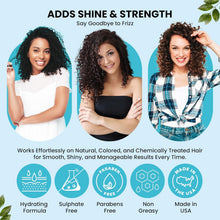 Load image into Gallery viewer, Hair Detangler Spray - Heat Protectant Spray for Hair with Rosemary Leaf Extracts, Jojoba Oil, &amp; Olive Oil-Adds Moisture, Shine &amp; Control (5Oz)
