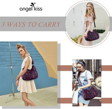 Load image into Gallery viewer, Large Purses and Handbags for Women Washed Faux Leather Crossbody Hobo Satchel Shoulder Handbag Tote Purse
