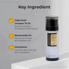 Load image into Gallery viewer, COSRX Niacinamide 5%+Snail Mucin 74% Dual Essence Advanced Snail Radiance Hydrating anti Aging Face Serum Korean Skin Care 80Ml
