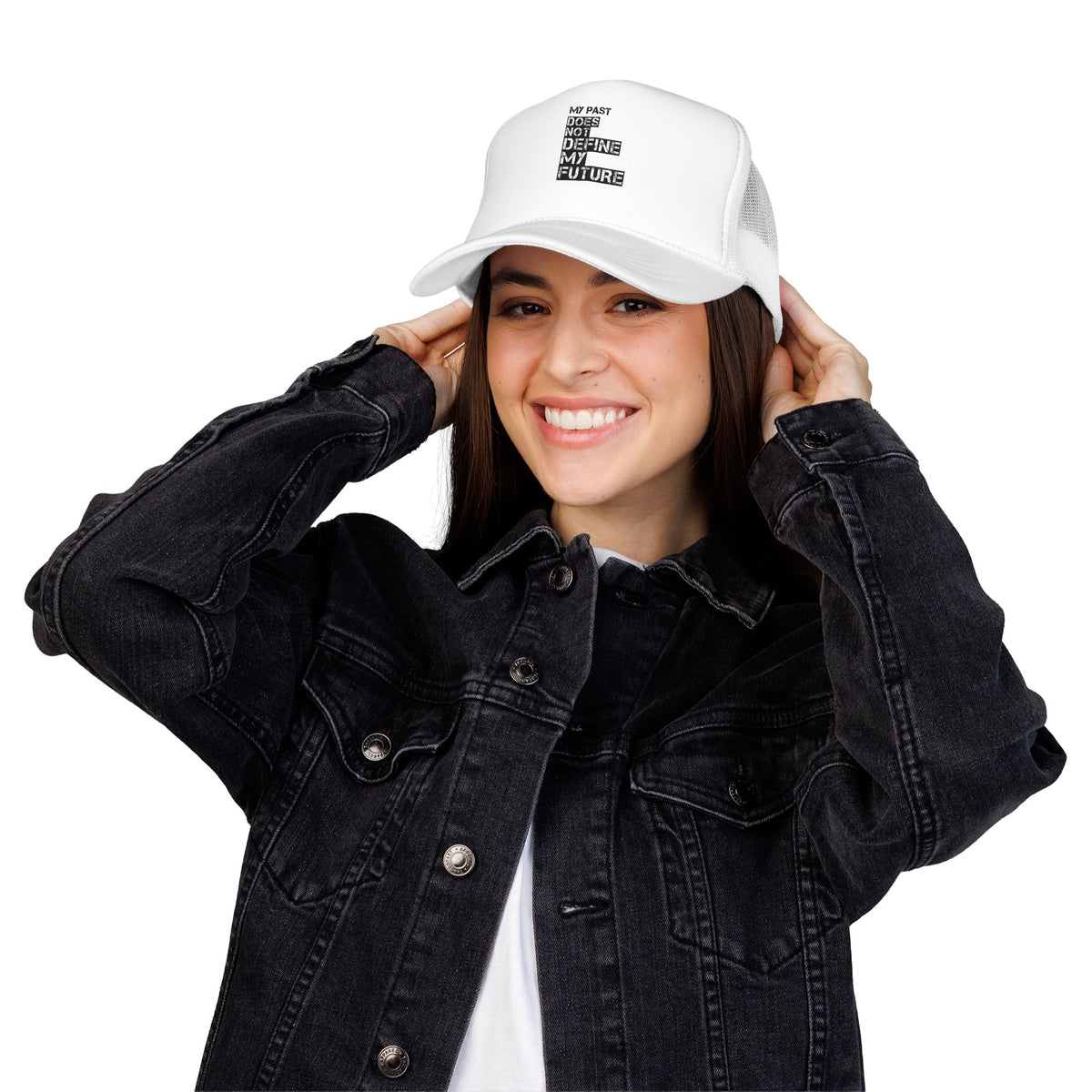 My Past Doesn't Define Me — Radiant Haven Foam Trucker Hat