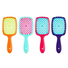 Load image into Gallery viewer, Tangled Hair Comb Detangling Hair Brush Massage Combs Hollow Out Wet Curly Hair Brushes Comb Salon Hair Styling Tools(Purple)
