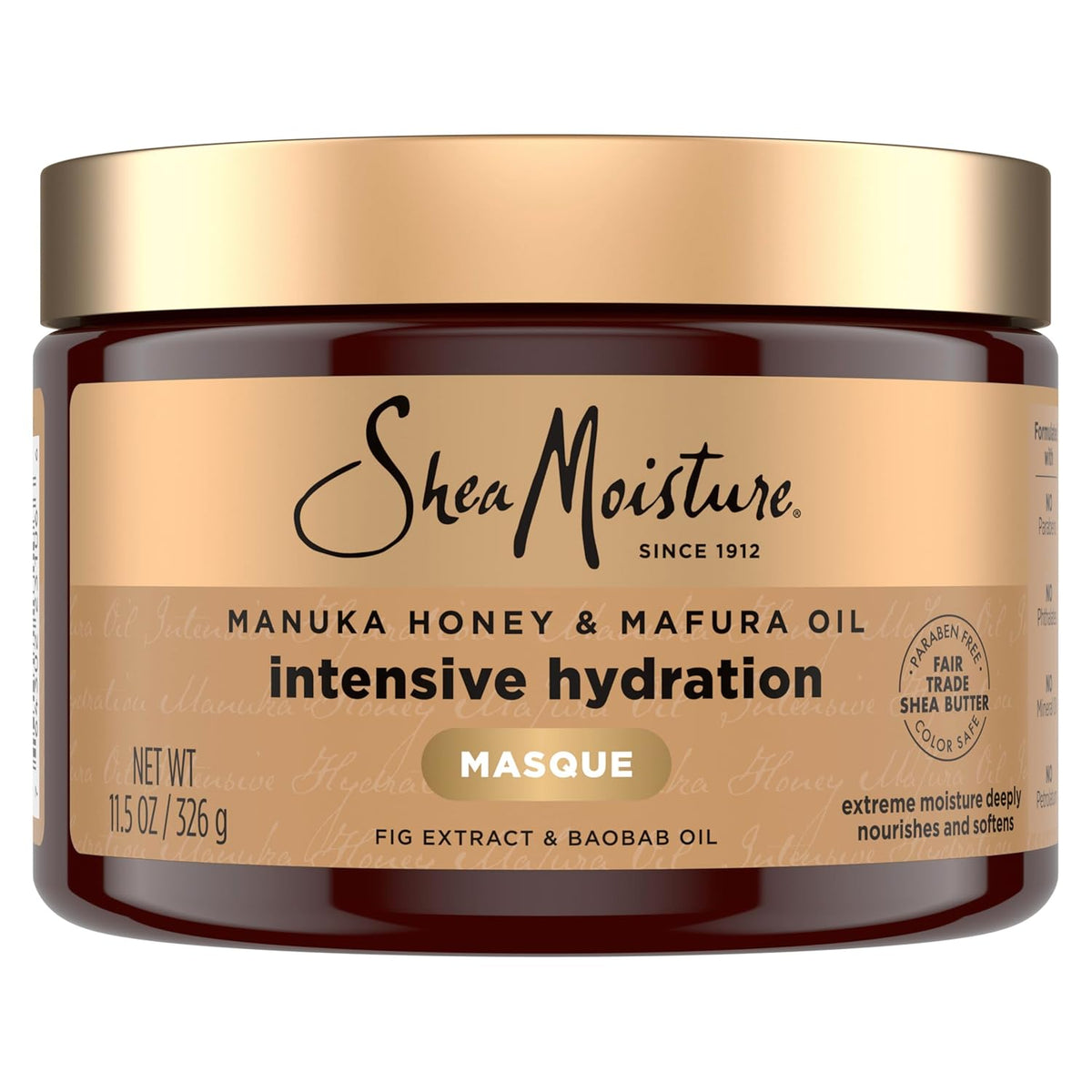 Intensive Hydration Hair Masque Manuka Honey & Mafura Oil for Dry, Damaged Hair