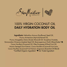 Load image into Gallery viewer, Sheamoisture Daily Hydration Coconut Body Oil - 8 Fl Oz: Whole Body Application, Combination &amp; Dry Skin, Paraben-Free
