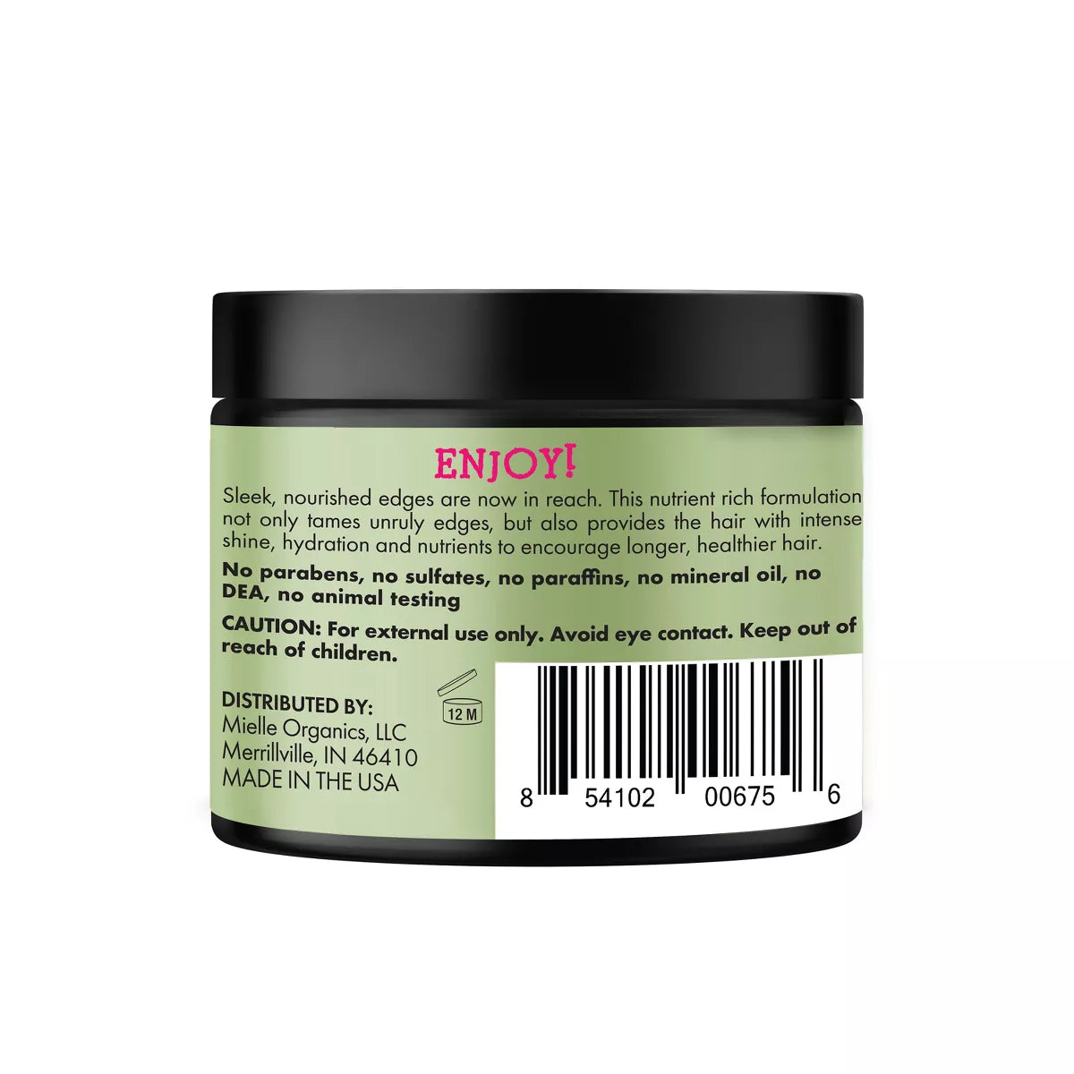Mielle Organics Rosemary Mint Strengthening Edge Gel - 2Oz: for Textured & Curly Hair, Paraben-Free
