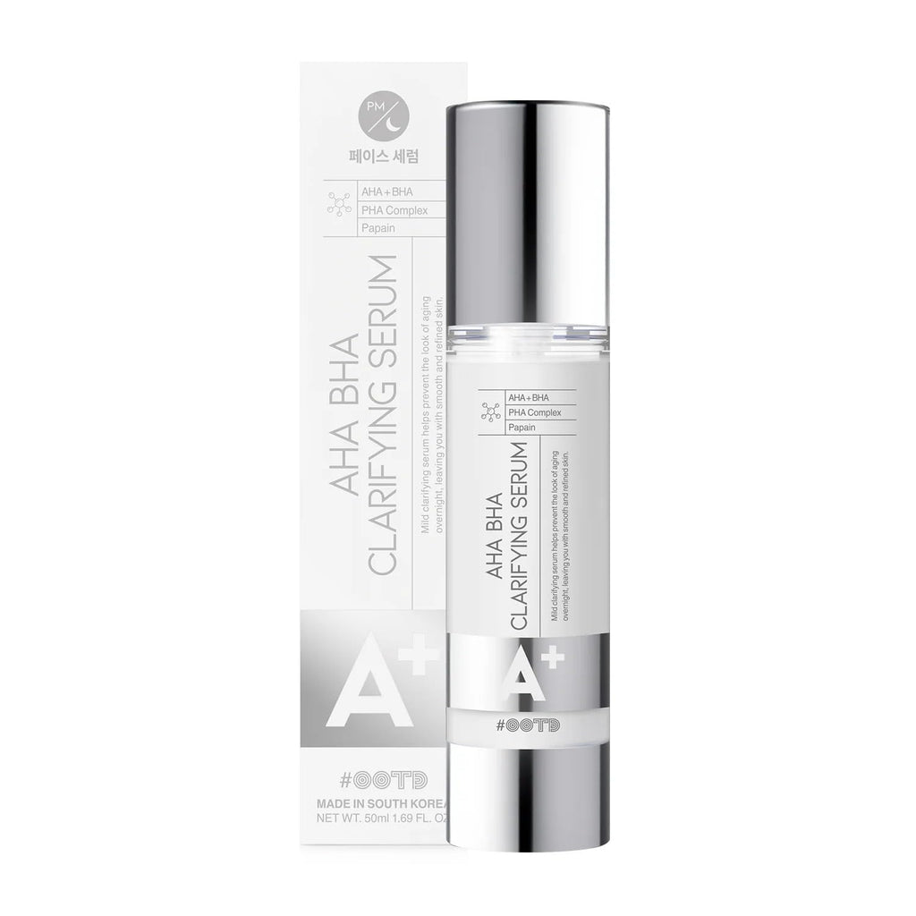 AHA BHA Serum Korean Overnight Face Serum, Acne Serum for Oliy & Sensitive Skin, Exfoliating Face Serum P.M, AHA BHA PHA, Papain, Cell Turnover Refine Serum Cream 50G