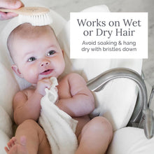Load image into Gallery viewer, Wooden Baby Hair Brush &amp; Comb Set - Pack of 3, Oval - Natural Goat Hair Bristles &amp; Soft Bristle Brush - Gentle Scalp Massage &amp; Cradle Cap Comb - for Newborns &amp; Toddlers, Baby Grooming Kit
