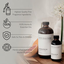 Load image into Gallery viewer, White Tea and Thyme Aroma Essential Oil Blend: Luxury Hotel Inspired Aromatherapy with Tea Leaf, Fresh Thyme &amp; Amber for Ultrasonic Diffusers (4 Fl Oz (Pack of 1))
