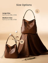 Load image into Gallery viewer, Hobo Crossbody Bags for Women Designer Faux Leather Hobo Handbags Retro Large Size Shoulder Bag Bucket Purse
