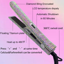 Load image into Gallery viewer, Hair Hot Tools Set Rhinestone Flat Iron Heating Comb Hair Blow Dryer Set Beauty Hair Hot Tools Set for Hair Stylist
