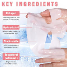 Load image into Gallery viewer, Collagen Face Masks – Deep Hydrating &amp; Firming Overnight Hydrogel Mask, Anti-Wrinkle Lifting, Real Collagen Infused for Plump Skin (4 Pcs)
