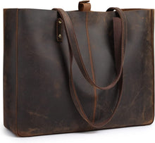 Load image into Gallery viewer, Genuine Leather Shoulder Tote Bag for Women Large Handbag Work Purse | Genuine Leather, Shoulder, Large, Work
