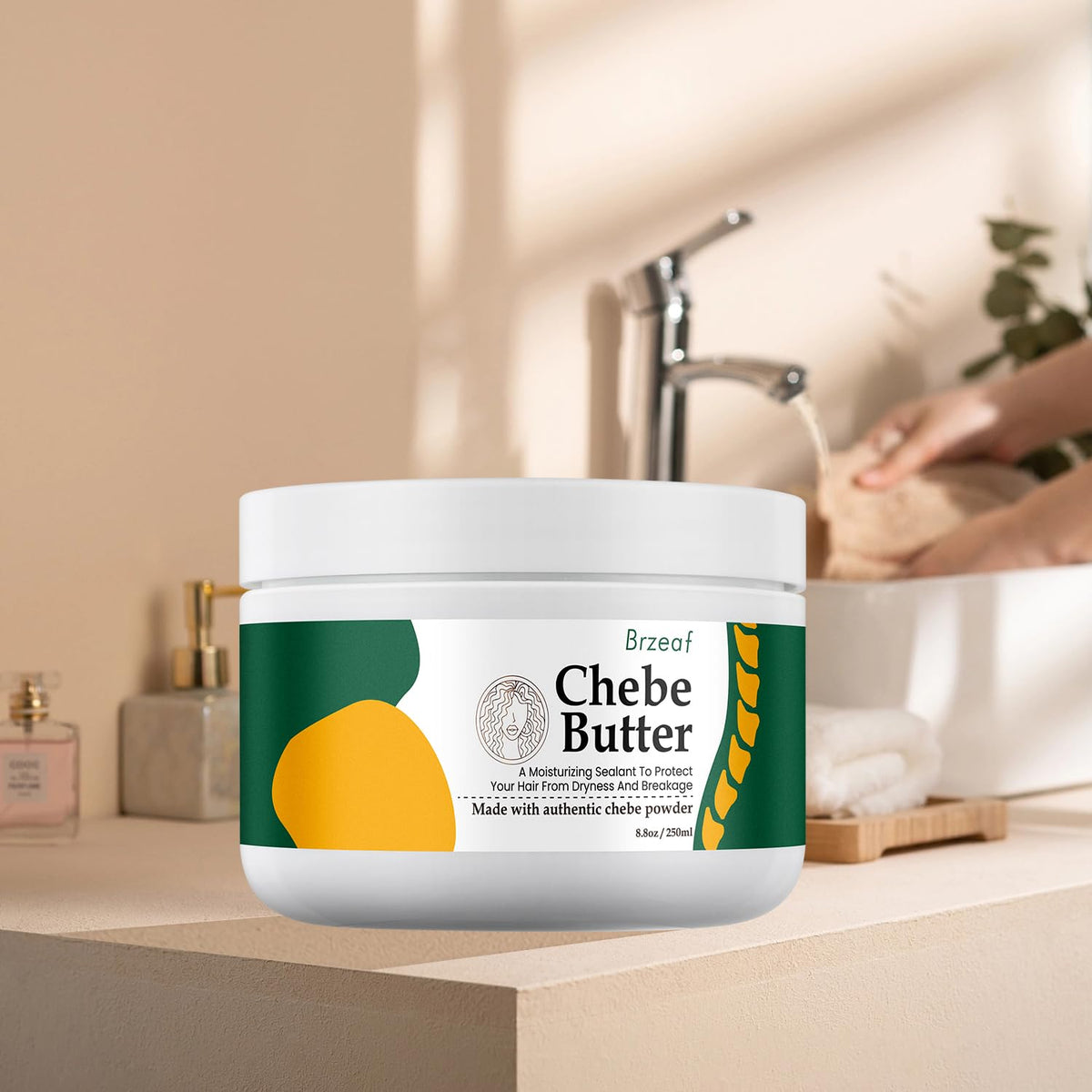 Chebe Hair Butter, 8.8 Oz - Repairs Fragile Hair, Promotes Growth & Strengthening, Natural Ingredients, for All Hair Types, Unisex, Adult Department, General Public