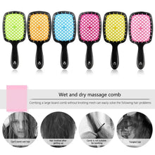 Load image into Gallery viewer, Tangled Hair Comb Detangling Hair Brush Massage Combs Hollow Out Wet Curly Hair Brushes Comb Salon Hair Styling Tools(Purple)
