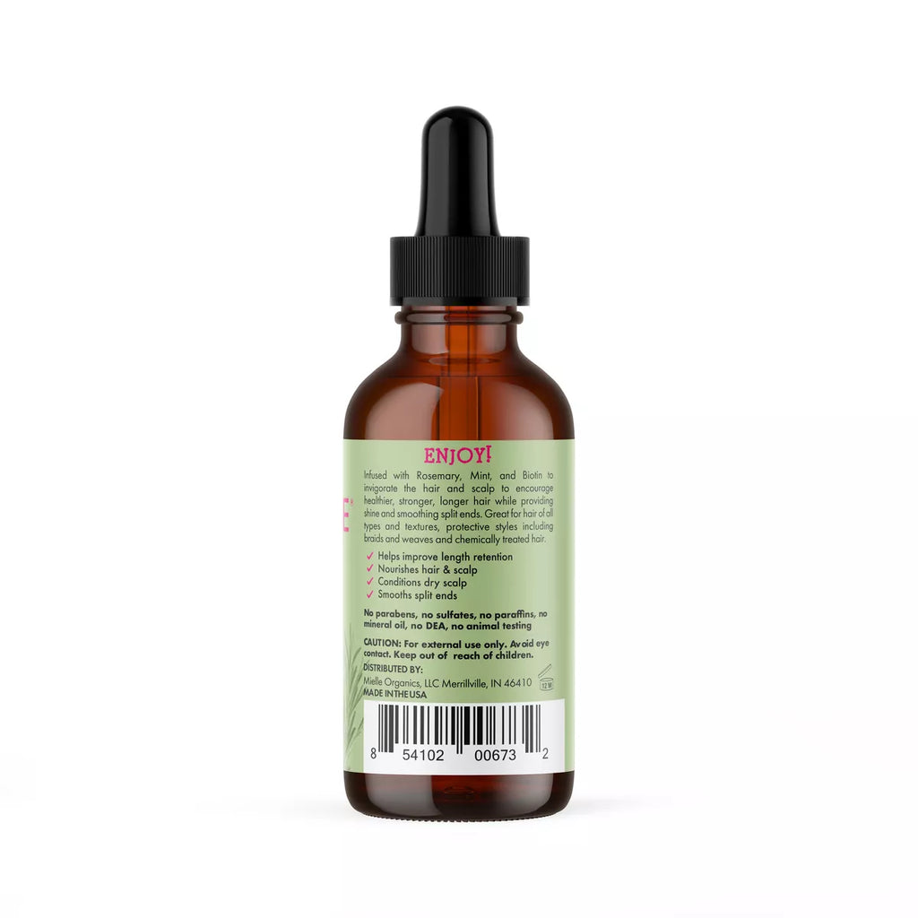 Mielle Organics Rosemary Mint Scalp & Strengthening Hair Oil - 2 Fl Oz: Phthalate-Free, Paraben-Free, for All Hair Types