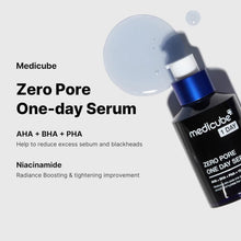 Load image into Gallery viewer, Medicube Zero Pore One-Day Serum Overnight Resurfacing Reduction in Pore Appearance after One Day of Use Serum
