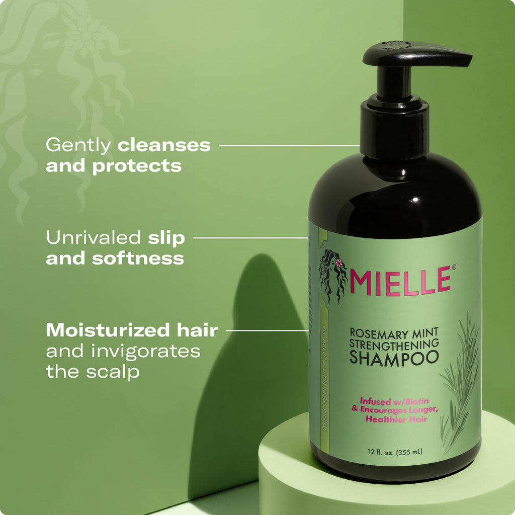 Rosemary Mint Strengthening Hair Oil and Shampoo