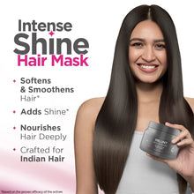 Load image into Gallery viewer, Intense Shine Hair Mask | with Rice &amp; Silk Protein for Soft &amp; Shiny Hair | Natural Deep Conditioning Masque for Damage &amp; Frizz Control | 8.82 Oz/250G
