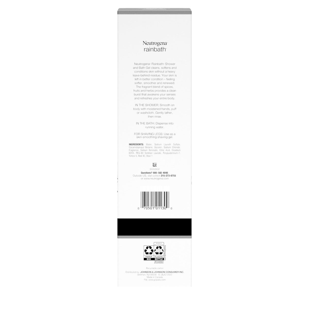 Neutrogena Rainbath Cleansing Shower & Bath Gel, Daily Moisturizing Body Wash