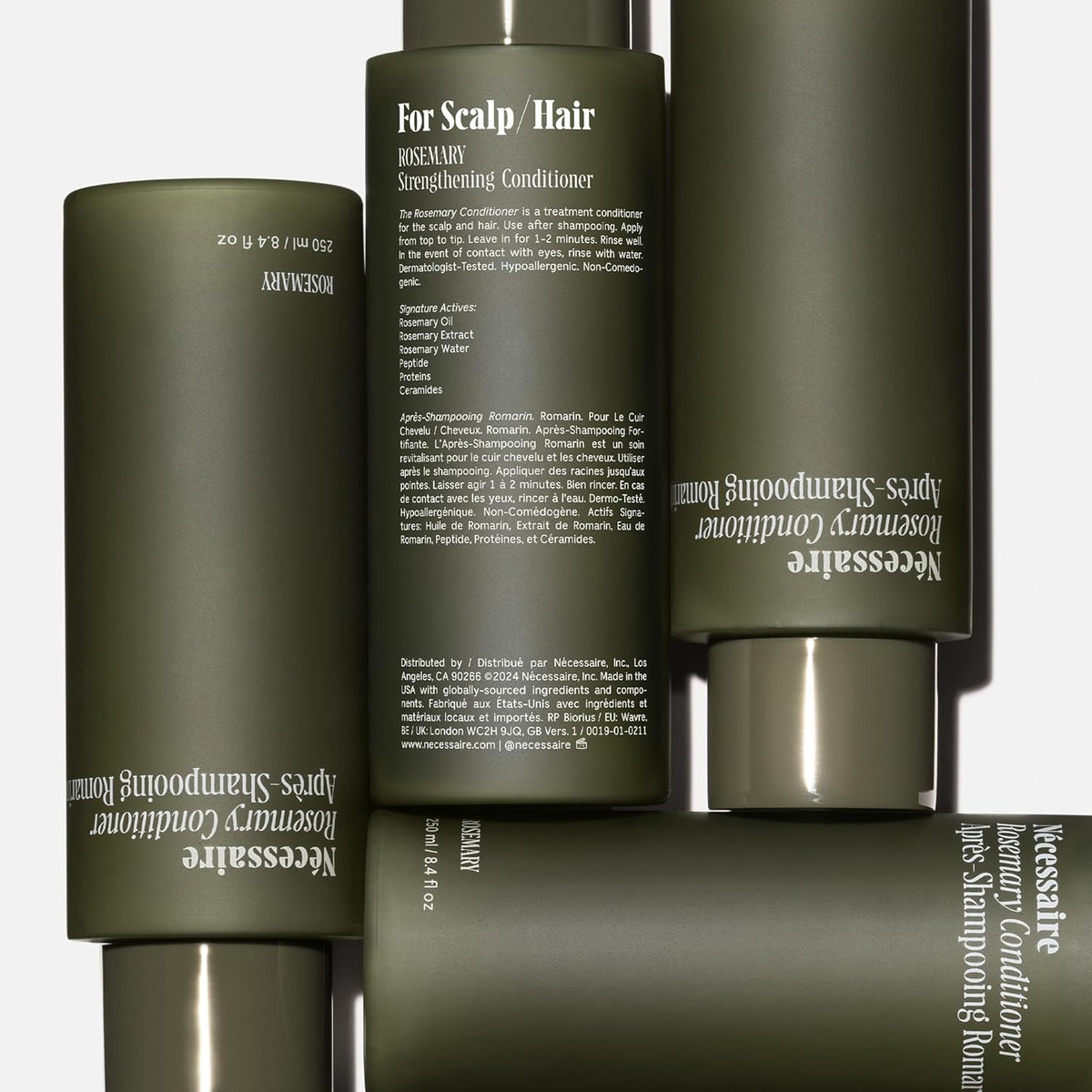 Rosemary Conditioner | Multi-Protien Strengthening Conditioner for Thinning Hair. for Women + Men. Good for All Hair Types/Textures. Free of Sulfates. Color-Safe. 250 Ml / 8.4 Oz