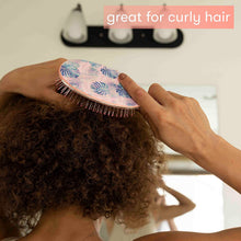 Load image into Gallery viewer, Pink Hair Brush Detangler, Detangling Hairbrush for Women, Wet Hair Brush for Girls, Hair Detangler Brush, Wet Hairbrush, Hairbrushes, Girls Hairbrush Detangler, Reduces Frizz - Floral
